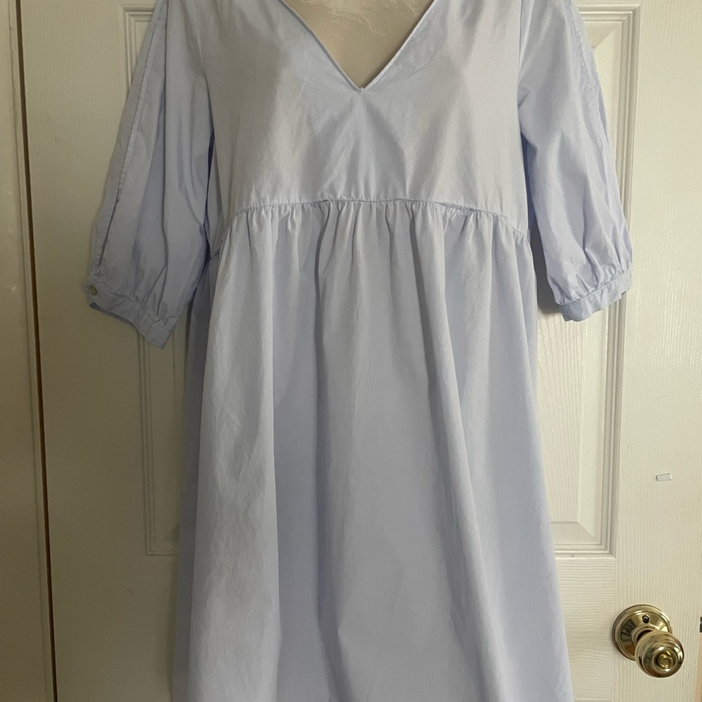 Zara Basic‎ Light Heather  V-Neck Dress Size Small